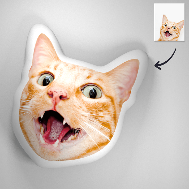 Cat Face Pillow Living Room Gifts For Pet Lover