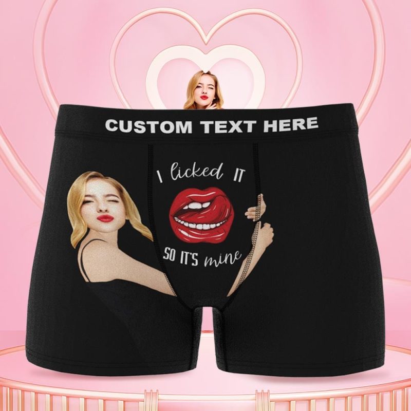 I Licked It So It’s Mine Custom Girlfriend’s Face Boxer 3D Online Preview