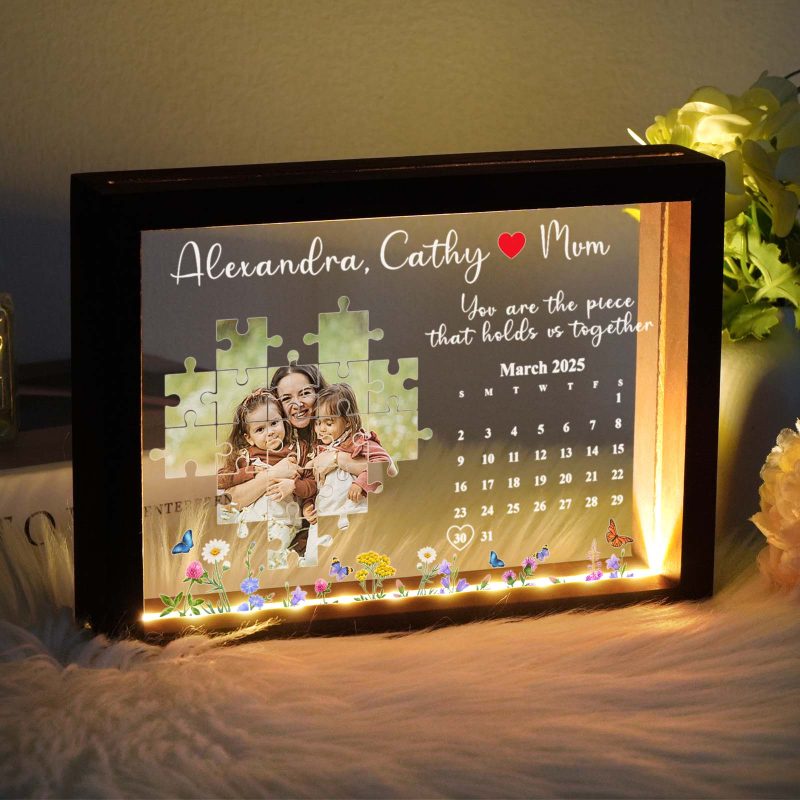 You Are The Piece That Holds Us Together Light Frame Personalised Gifts for Mom