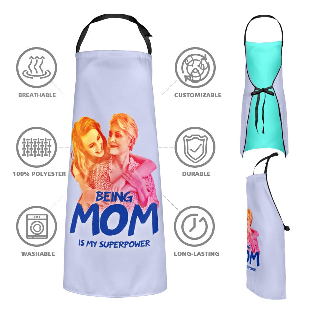 Custom Photo Apron Mother's Day Apron Personalized Gifts for Mom - Image 2
