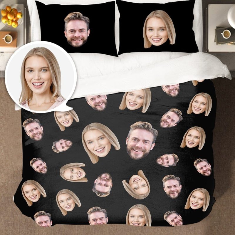 Custom Double Bedding Set Duvet Cover Custom Family Gifts
