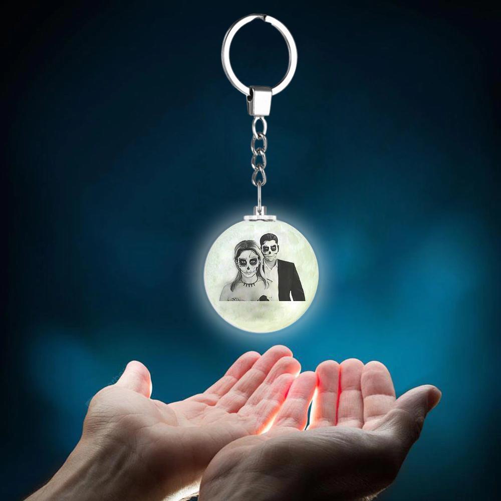 Photo Moon Lamp Keychain Halloween Gifts
