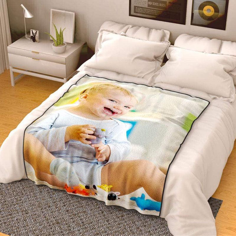 Custom Photo Blanket Fleece Blanket Baby Shower Gift