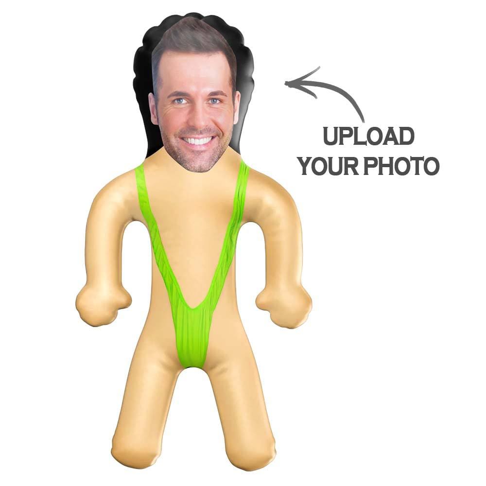 Personalized Mankini Blow Up Dolls Funny Inflatable Doll for Bachelorette Pool Party Gift - Image 2