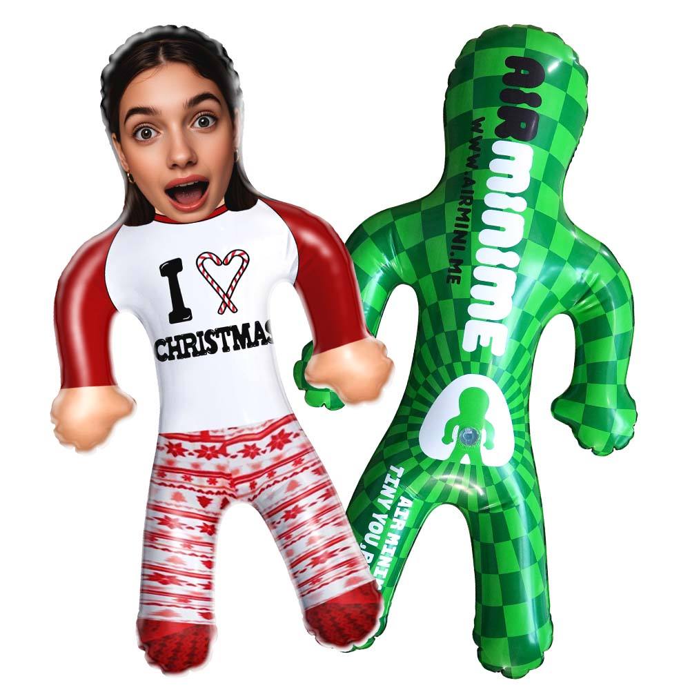 Personlized Blow Up Doll Custom Face Christmas Air Minime Doll Funny Inflatable Gifts - I Love Christmas - Image 2