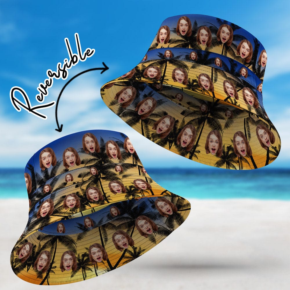 Personalized Bucket Hat Double-Side-Wear Funny Hawaiian Style Reversible Fisherman Hat - Image 2