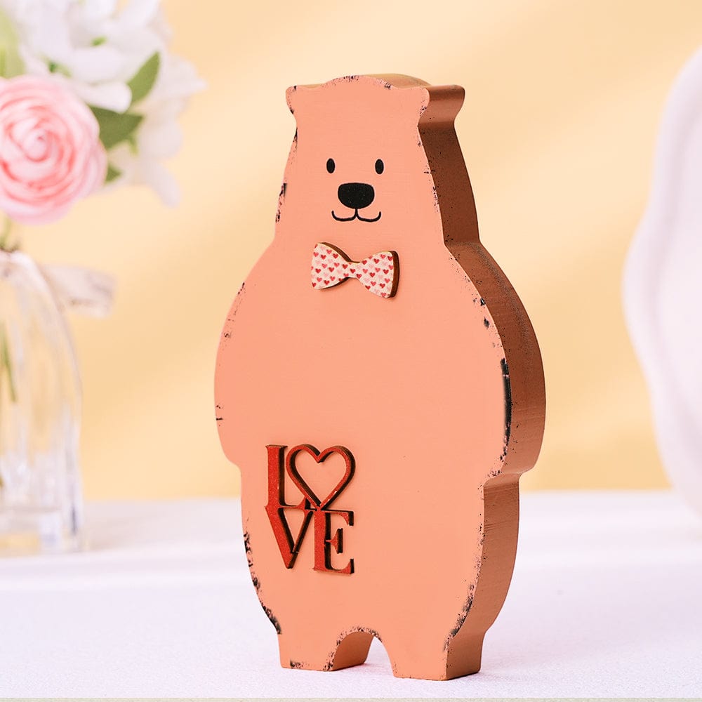 Wooden Couple Bear Home Decor Valentine's Day Gift for Couple - Image 2