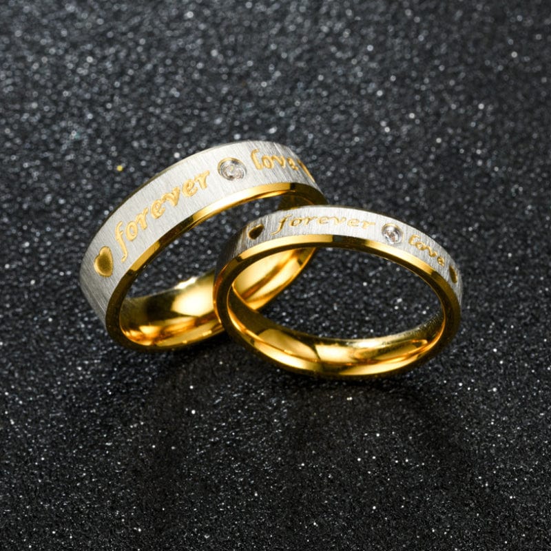 Matching Promise Rings Couple Stainless Steel Ring Jewelry Gift for Lovers - Image 2