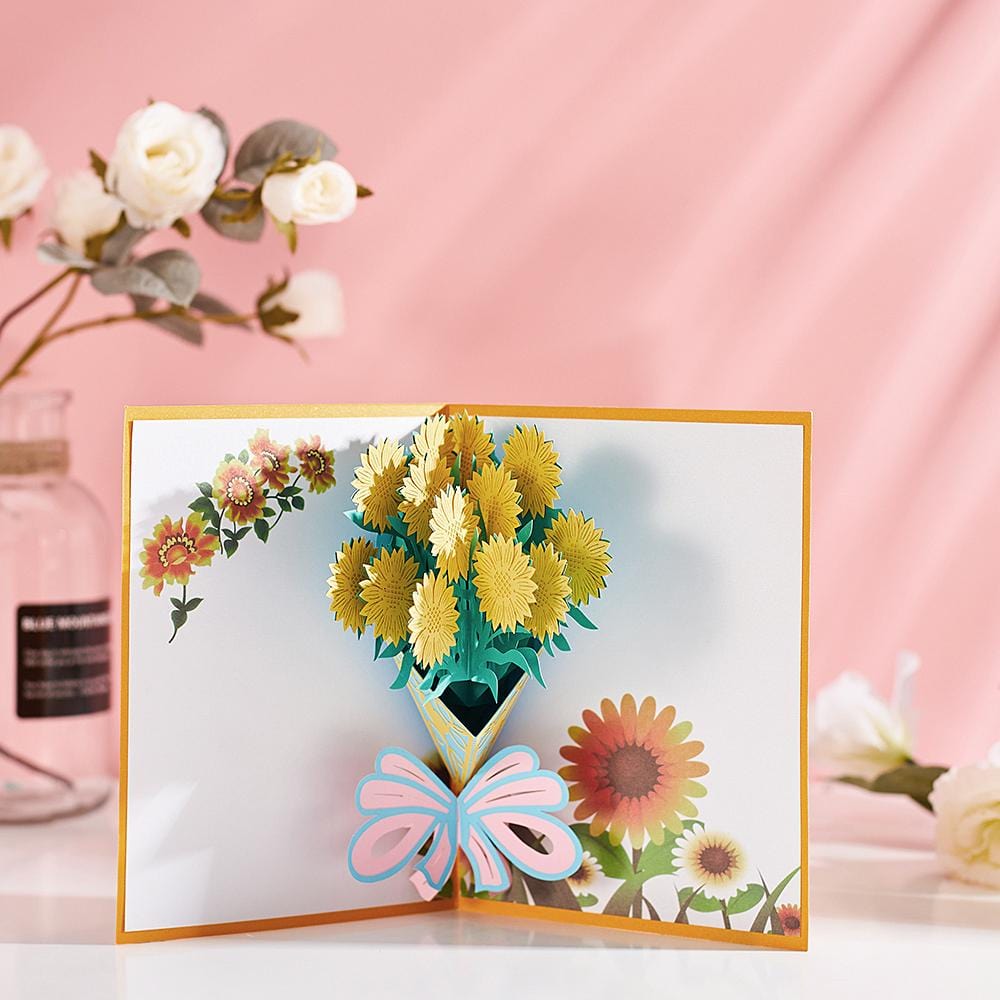 Sunflower Birthday Card Mother's Day Card - 3D Flower