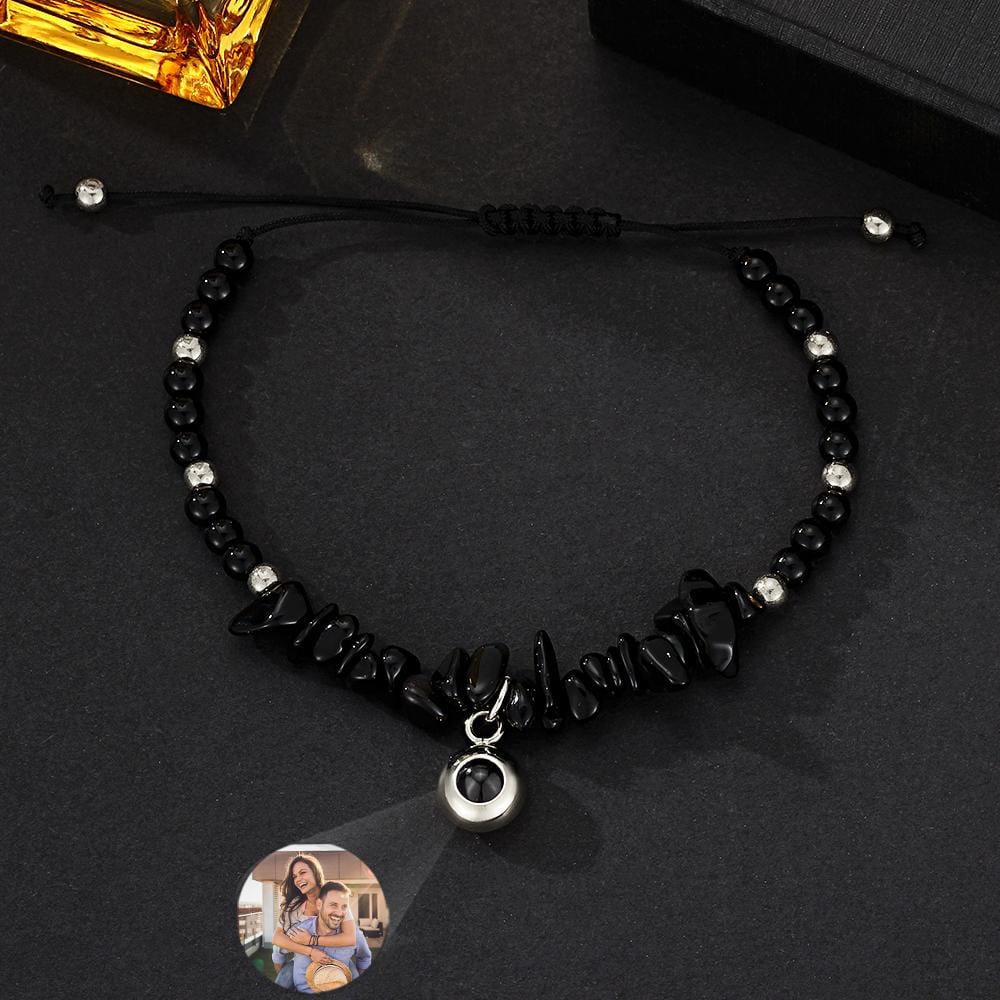 Personalized Picture Projection Bracelet With Colorful Stone Chain Unique Christmas Gift For Friends - Image 5