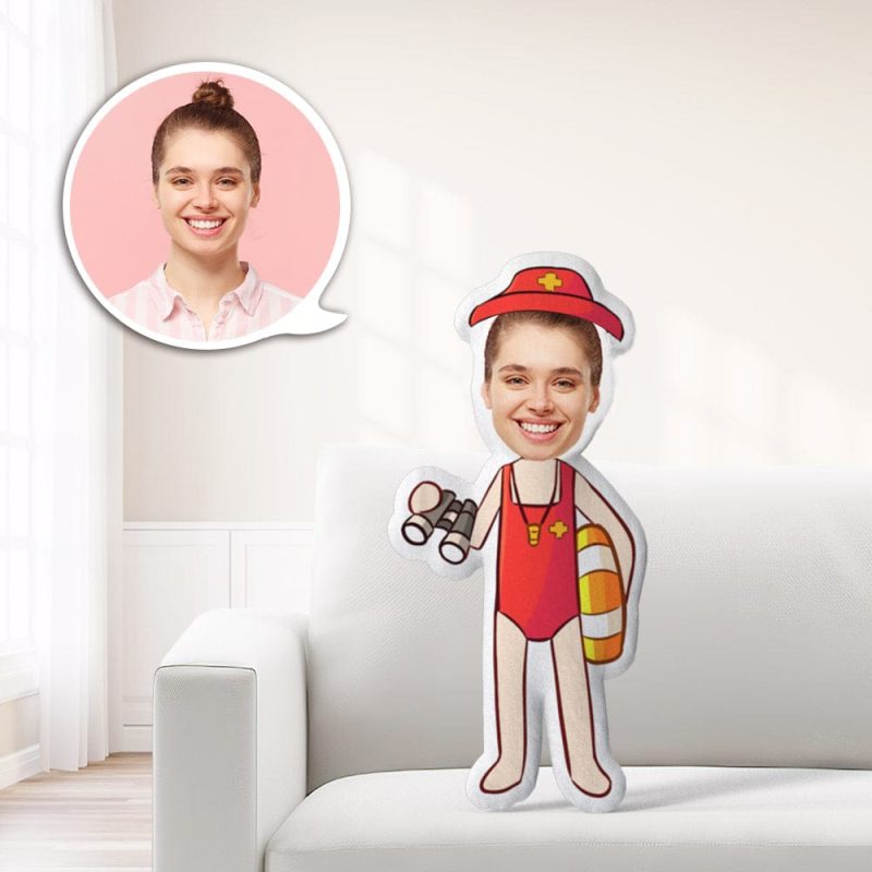 Custom Lifeguard Minime Throw Pillow Unique Gifts for Lifeguard Personalized Minime Throw Pillow