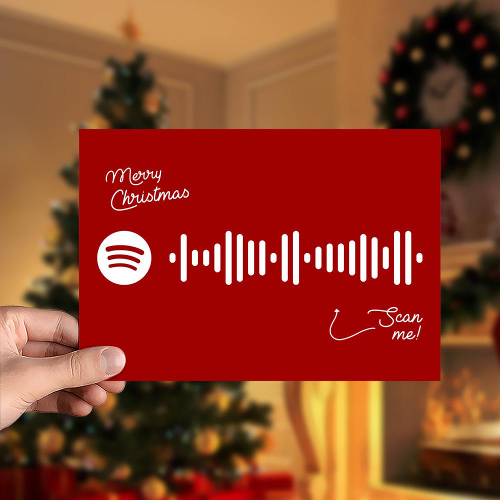 You Make It Feel Like Christmas (feat. Blake Shelton) Spotify Code Music Greeting Card