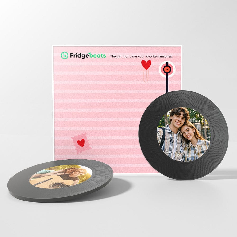 Custom Music & Photo Fridge Magnet Can Customize 1-6 Vinyl and Songs - Image 2