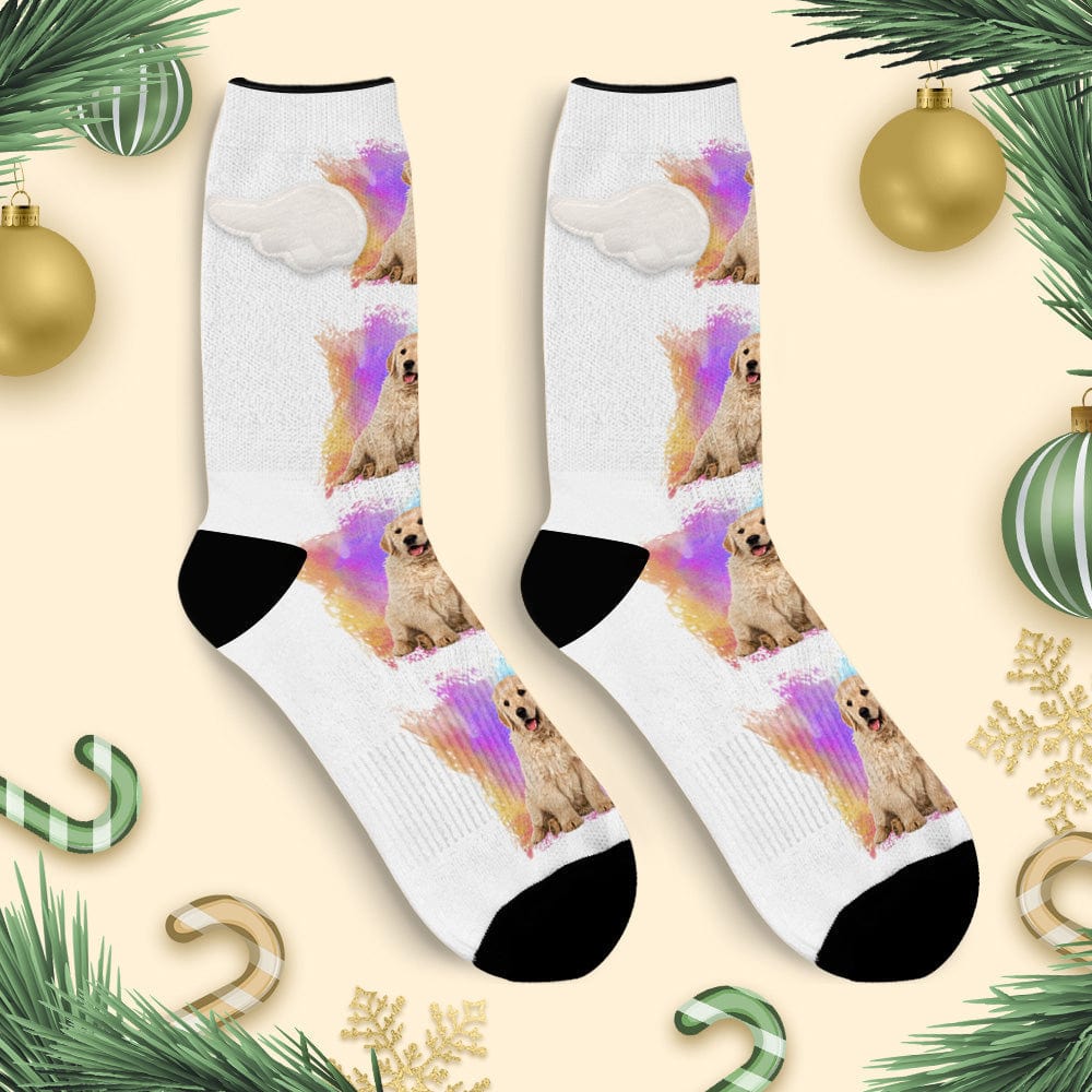 Custom Dog Photo Socks 3D Magnetic Wing Socks for Pet Lover - Image 2