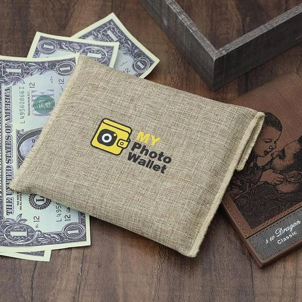 Men's Personalized Photo Engraved Wallet Brown Leather - Image 2