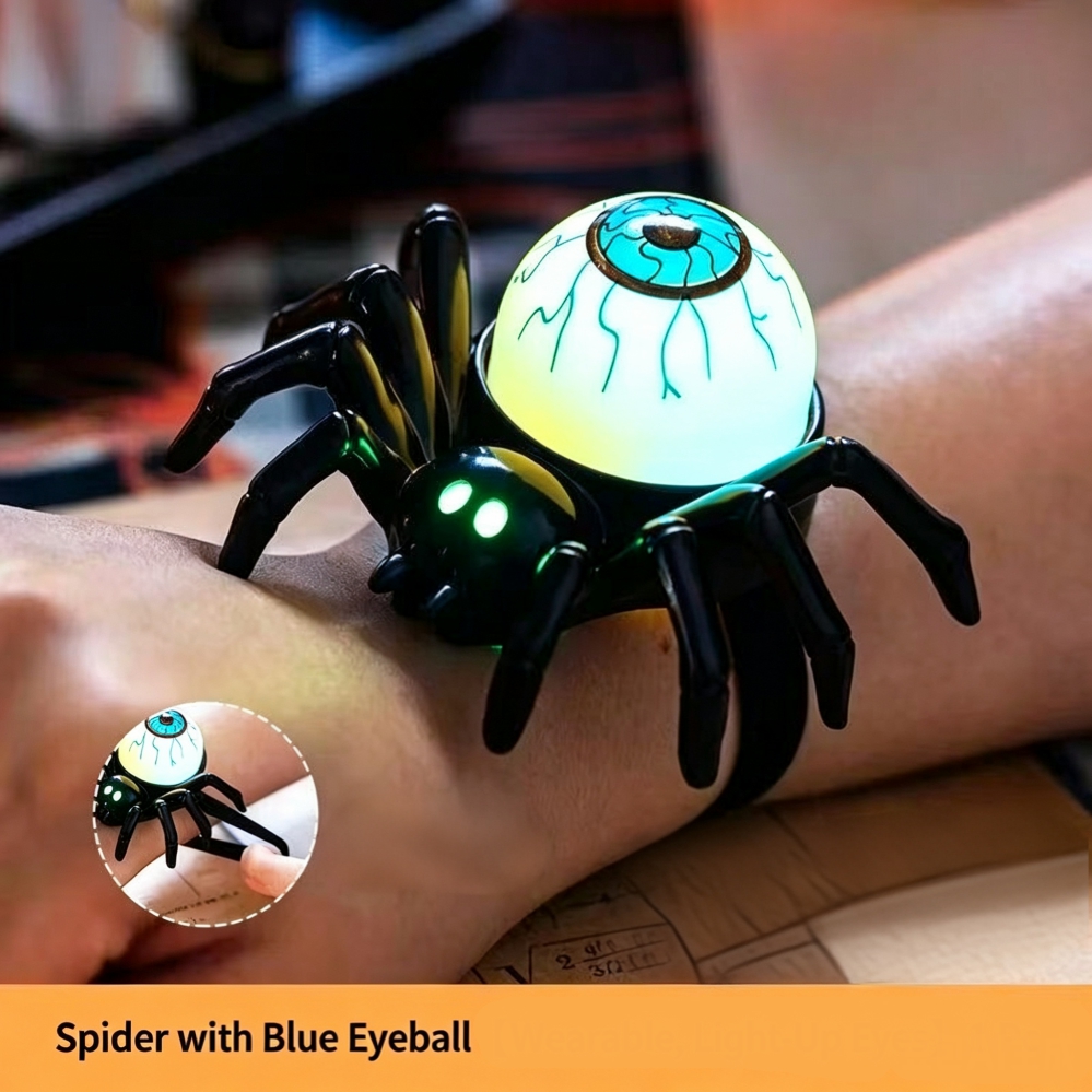 Light-Up Spider Eyeball Bracelet Halloween Party Toy Spider Wristband Toy - Image 2