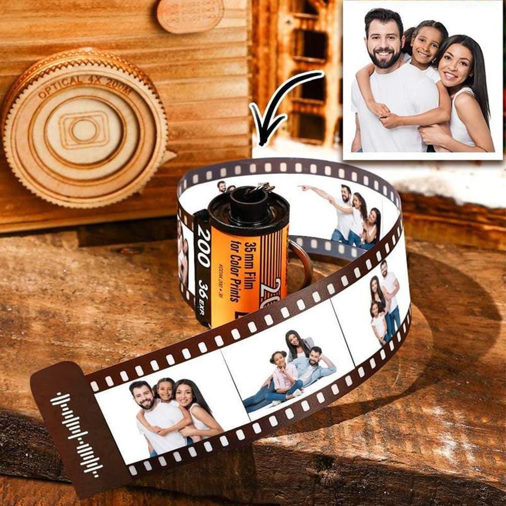 Custom Film Roll Keychain Custom Music Keychain Gifts Green - Image 2