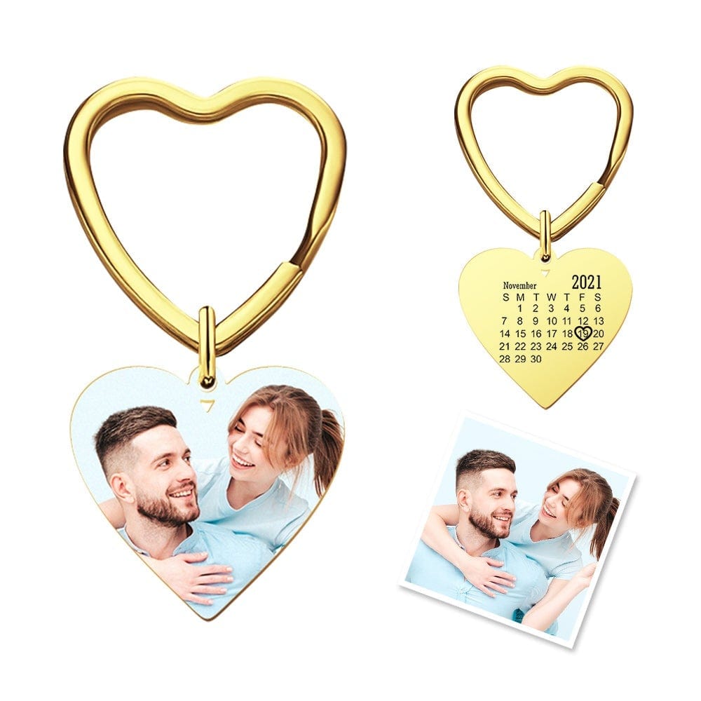 Mothers Day Keychain Calendar Keychain Engraved Keychain Gifts for Mom with Heart Mother‘s Day Gifts - Image 2