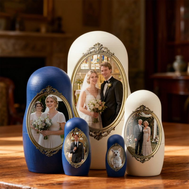 Personalized Photo Nesting Dolls Custom Picture Matryoshka Family Keepsake Gift for Christmas and Home Decor – soufeeluk
