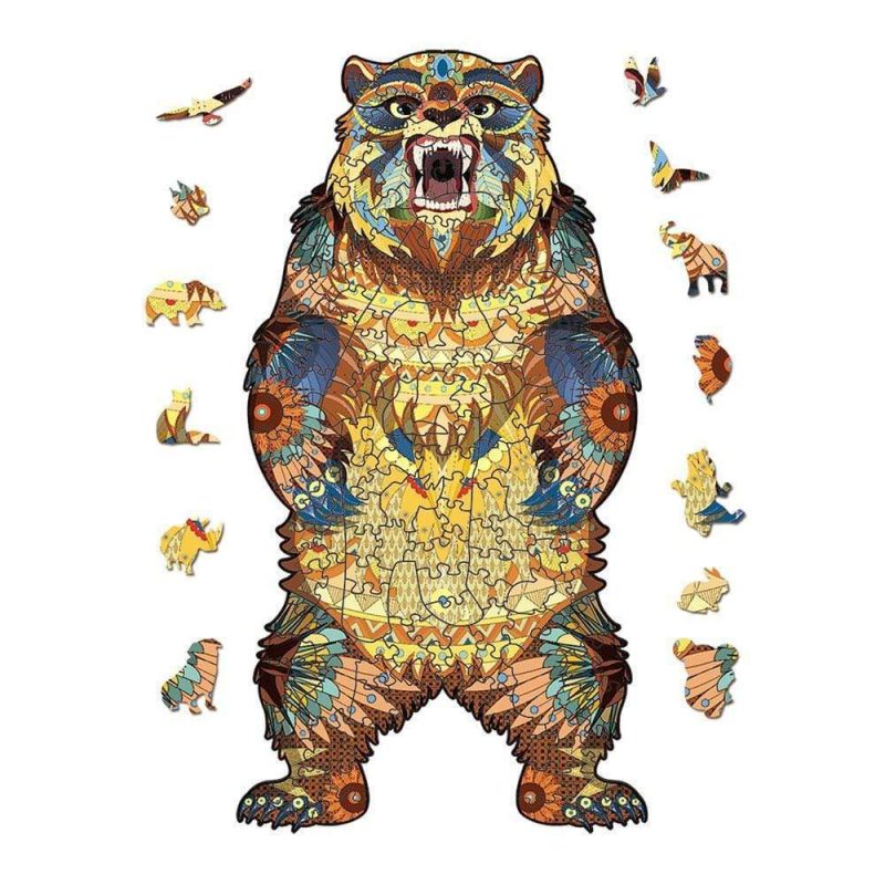 Bear Puzzle Gift Wooden Jigsaw Puzzles For Kids
