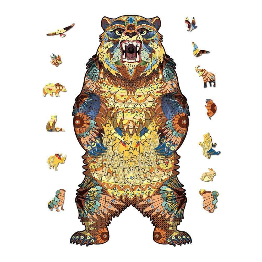 Bear Puzzle Gift Wooden Jigsaw Puzzles For Kids
