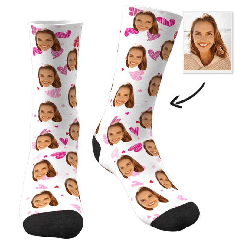 Custom Photo Socks Christmas Long Distance Relationship Gift