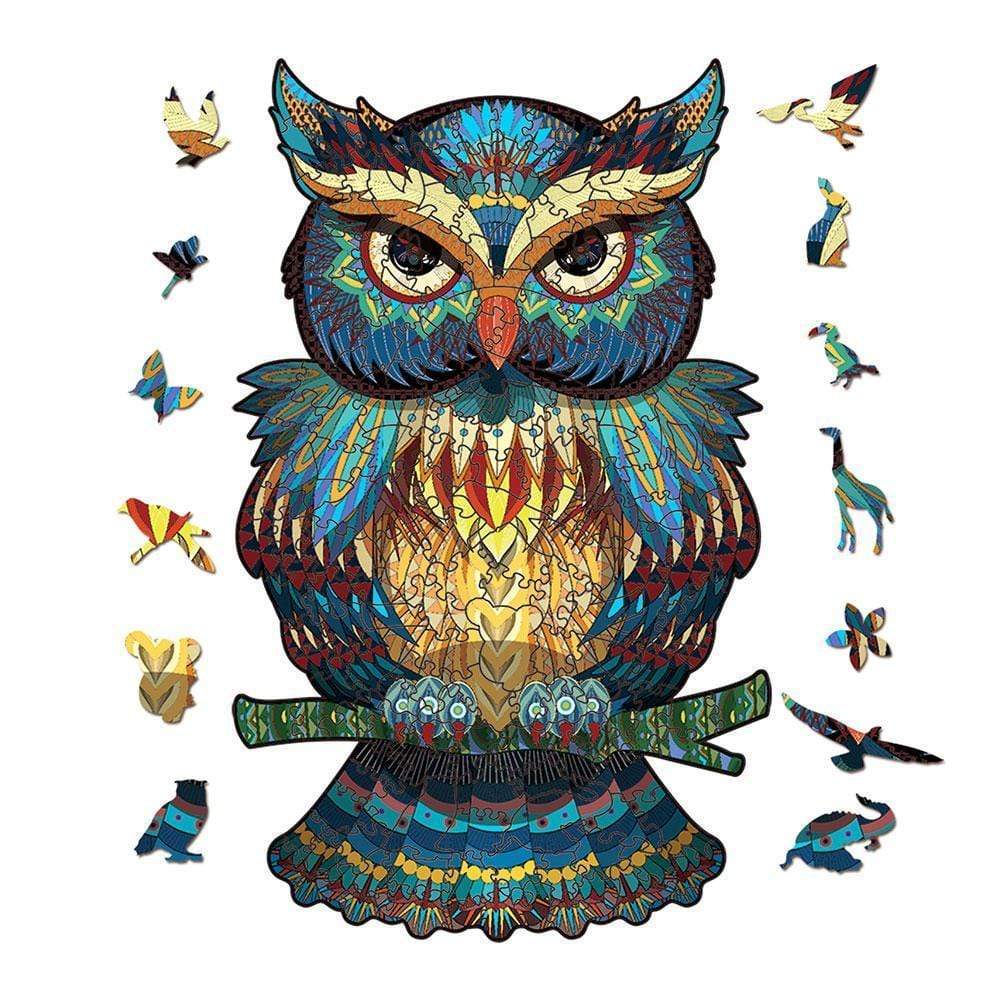 Owl Puzzle Owl Gift Wooden Jigsaw Puzzles For Kids
