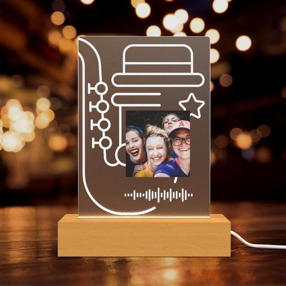 Night Light Song Acrylic Glass Led Lamp Personalized Gift for Her