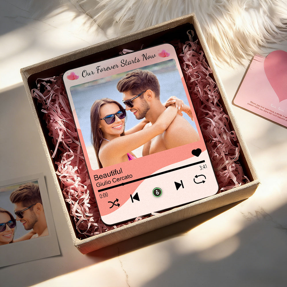 Personalized Song Plaque: Custom Photo Acrylic Music Player Gift - Image 4