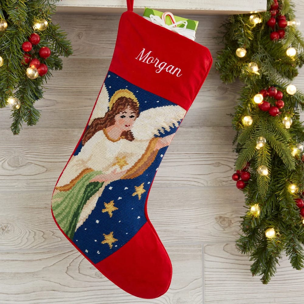 Custom Name Christmas Stockings Christmas Gifts for Children-Angel