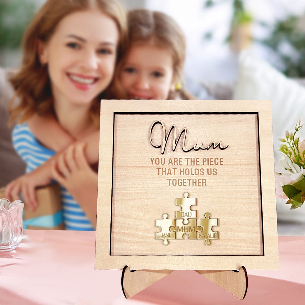 Personalized Mom Puzzle Plaque You Are the Piece That Holds Us Together Mother's Day Gift - Image 2