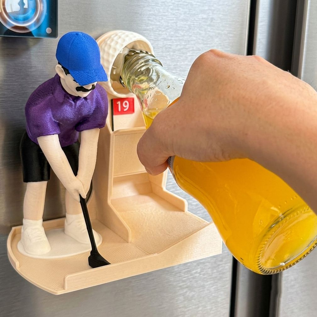 Head Interactive Golf Bottle Opener Creative Figure Cap Launcher Game For Home Bar Man Cave Best Gift For Him - Image 2