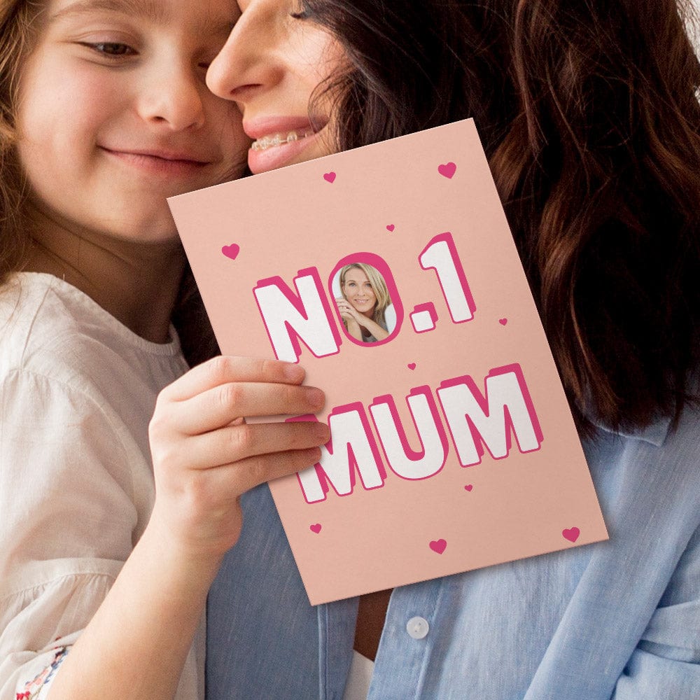 Personalized Photo Greeting Card Custom Mother's Day Cards Number One Mum Personalized Gifts - Image 2