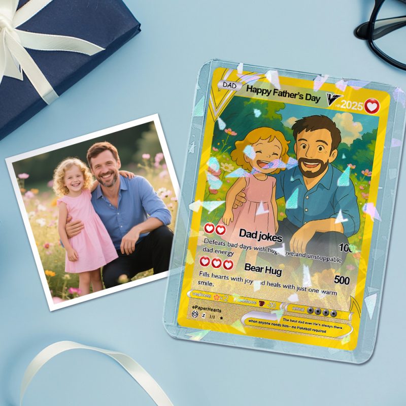 Father’s Day Poke Card Custom Poke Card Gift For Dad, Father’s Day Gift, Custom Present