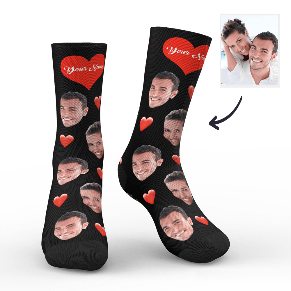 Custom Socks Valentine's Day Gift Anniversary Gifts Christmas Gift - Image 2