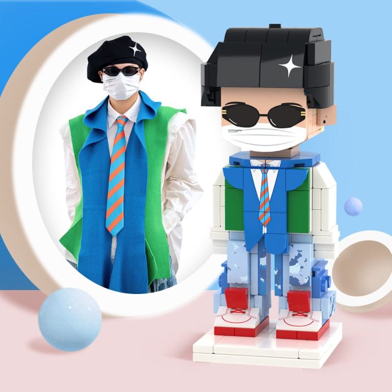 Novelty Building Block Full Body Customizable 1 Person Custom Cute Brick Figures Small Particle Block Toy