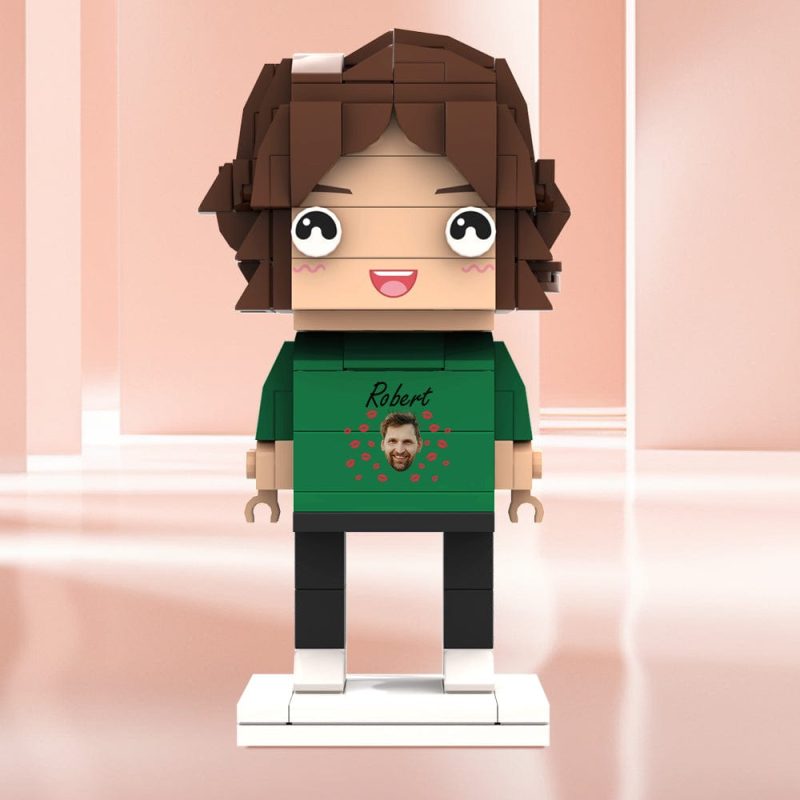 Valentine’s Day Gifts Custom Brick Figures Personlized Face & Name Brick Figures
