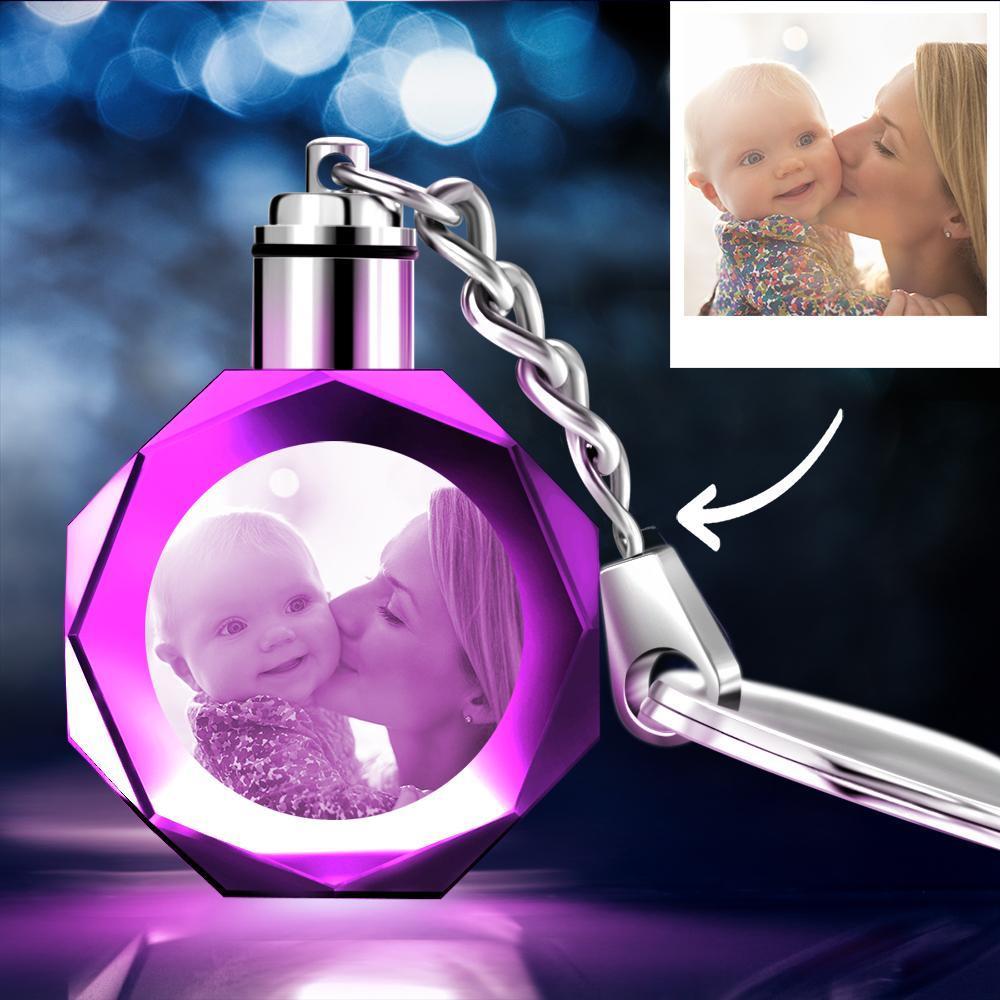 Crystal Gifts for Mom Custom Photo Keychain