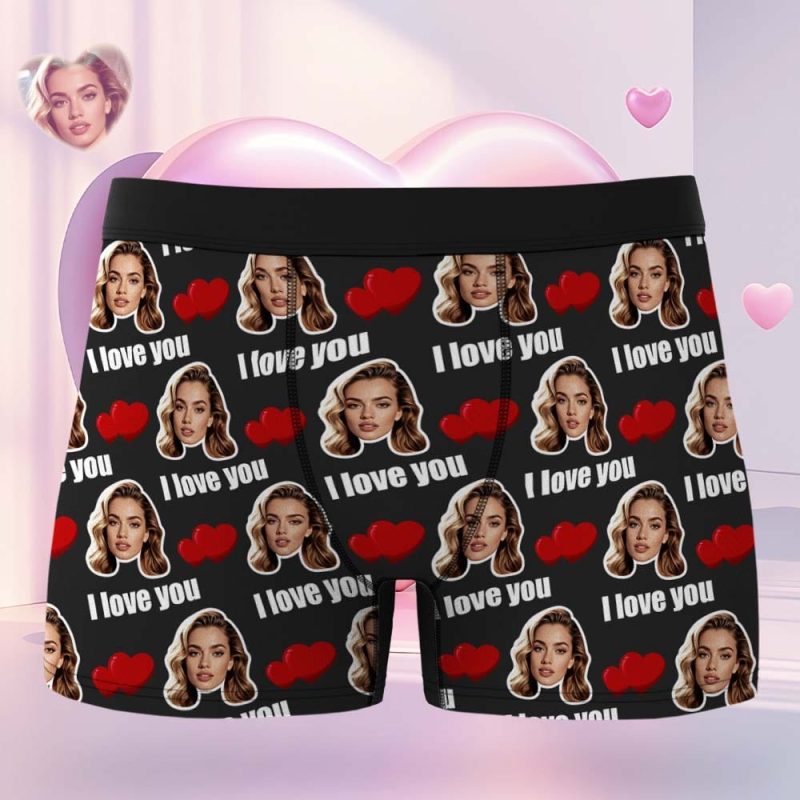 Custom Boxer Heart Underwear Birthday Gift Valentine’s Day Gift for Him – 6 Colors