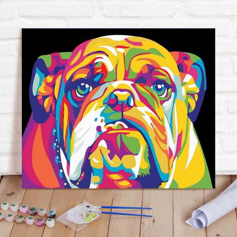 Paint By Numbers Custom Paint By Number Kits – Abstract Dog