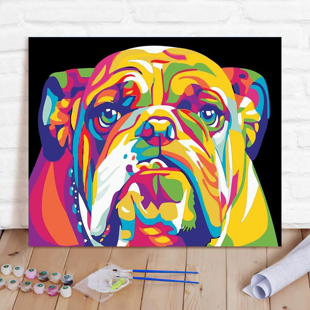 Paint By Numbers Custom Paint By Number Kits - Abstract Dog
