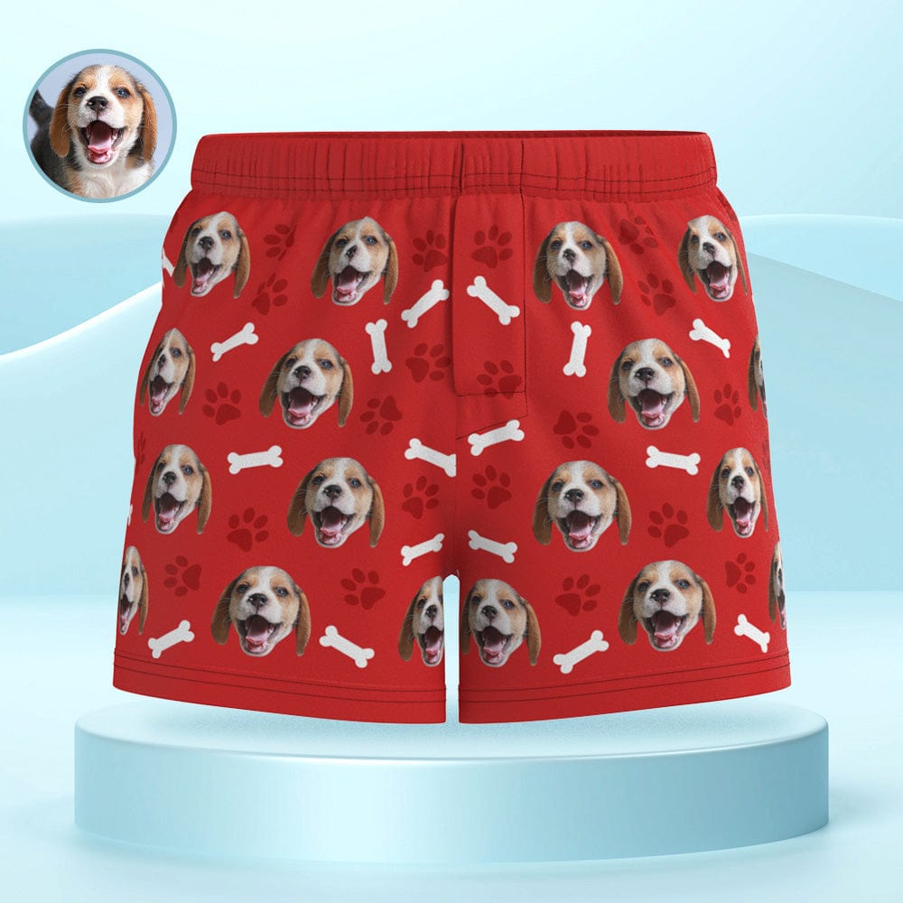 Custom Dog Face Multicolor Boxer Shorts Personalized Casual Underwear Gift for Him - Image 2