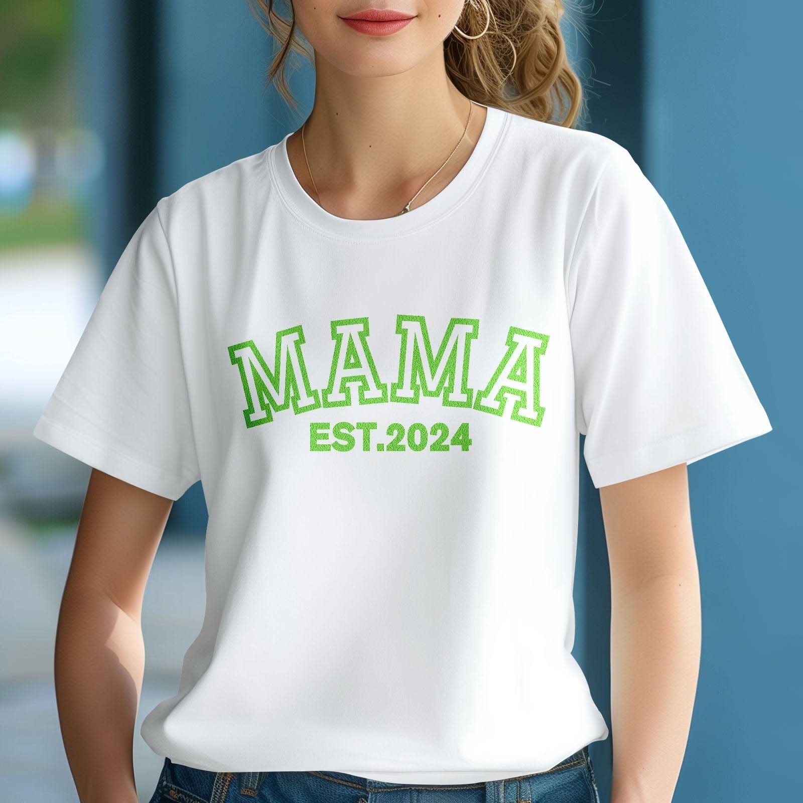Custom Mama T-shirt Glow-in-the-dark T-shirt Mother's Day gift - Image 5