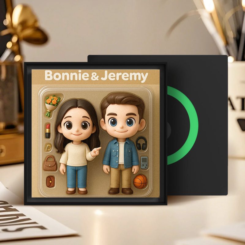 Custom 3D Figure AI Photo Personalized Music Fridge Magnets That Can Play Songs Gift for Couple