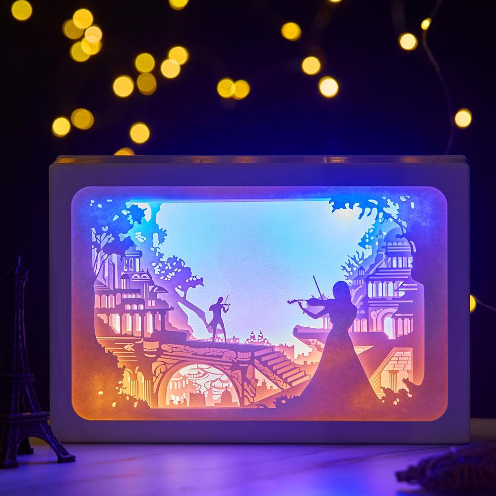 3D Paper Cut Light Horizontal Box Valentine's Day Gifts