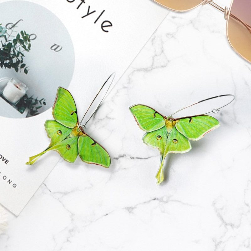 Butterfly Earrings Handmade Earrings Gift For Friends-Green