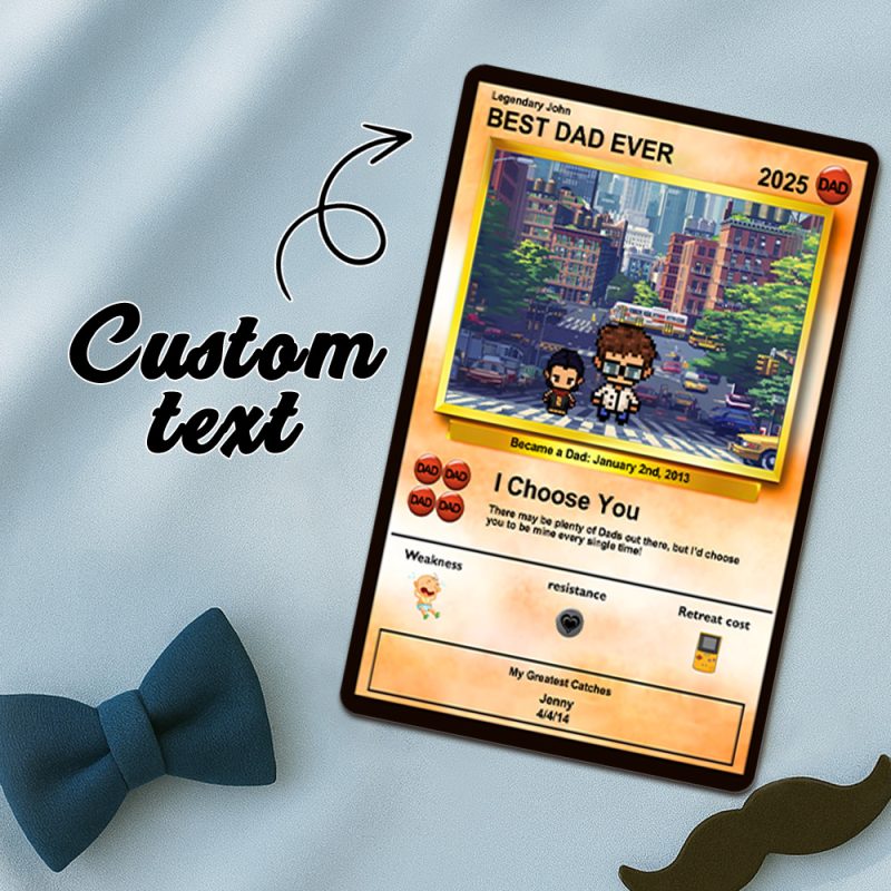 Father’s Day Poke Card, Custom Poke Card Fathers Day Gift For A Poke Lover!  Printed On Our Signature Metal Cards To Create A Memorable KeepsakeUS