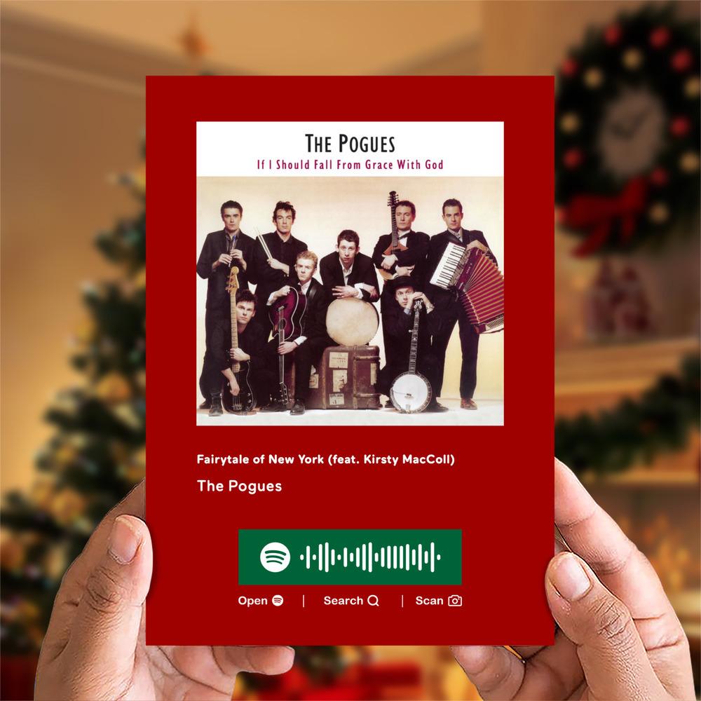 Fairytale of New York (feat. Kirsty MacColl) Spotify Code Music Greeting Card - Image 3