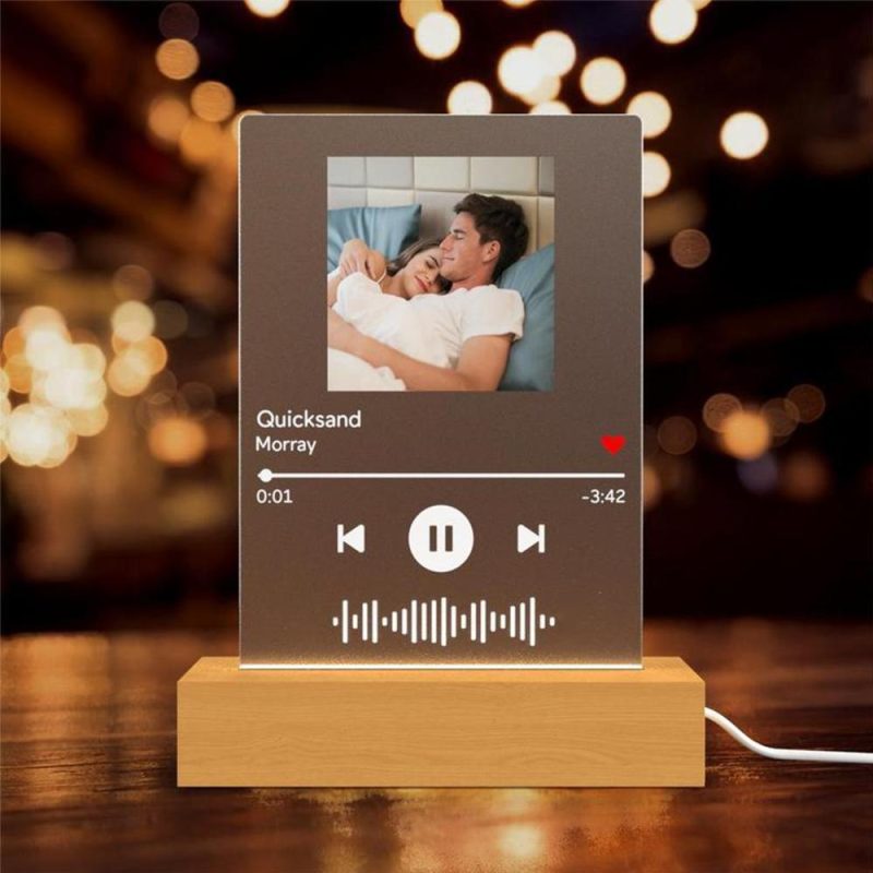 Song Plaque Night Lamp Custom Album Gift Personalized Night Lamp Christmas Gifts For Him
