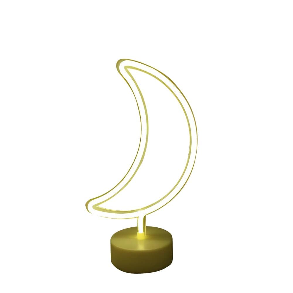 LED Night Light Lamp Neon Lamp Moon Shape Valentine's Day Gift For Lovers - Image 2